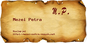 Mezei Petra névjegykártya